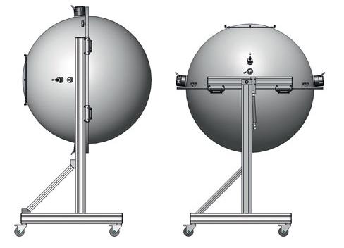 圖5.可旋轉(zhuǎn)的1米球體。位置敏感的光源可以在其設(shè)計(jì)的工作位置進(jìn)行測(cè)量。