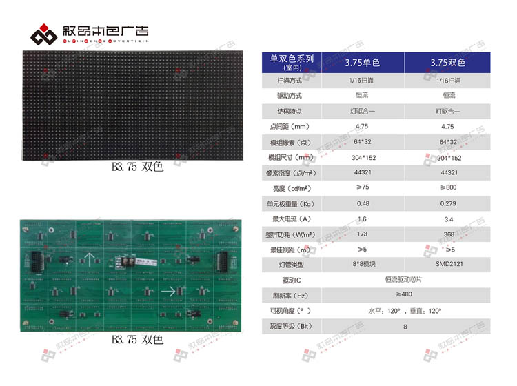 室內(nèi)3.75雙色LED顯示屏圖片