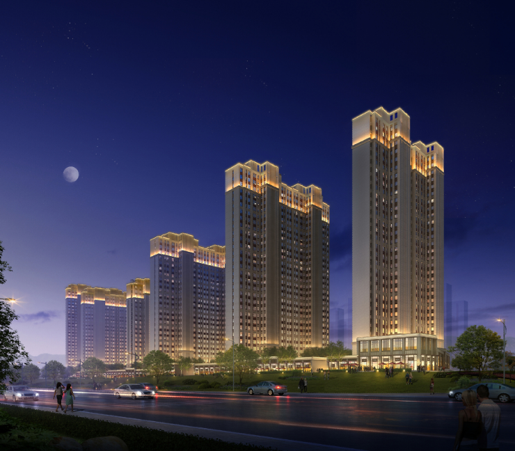 會(huì)展片區(qū)中?！?huì)展九里樓宇照明亮化工程圖片