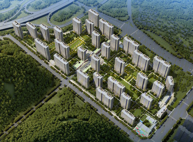 新疆綠城誠(chéng)園建設(shè)項(xiàng)目（一期）大區(qū)泛光照明工程圖片