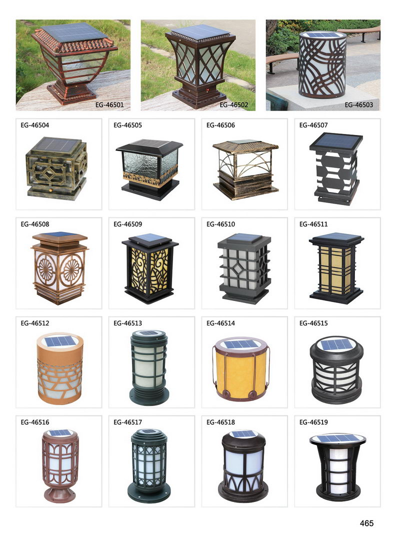 太陽(yáng)能柱頭燈圖片